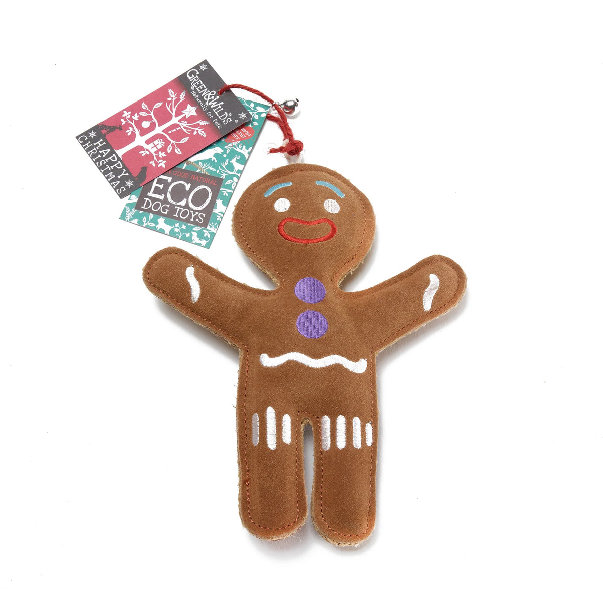 Green & Wilds Jean Genie the Gingerbread Christmas ECO Dog Toy