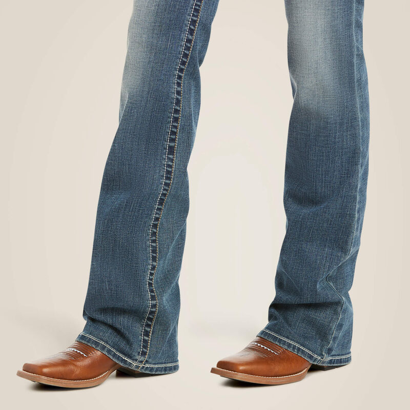 Ariat Women's R.E.A.L. Mid Rise Whipstitch Boot Cut Jean