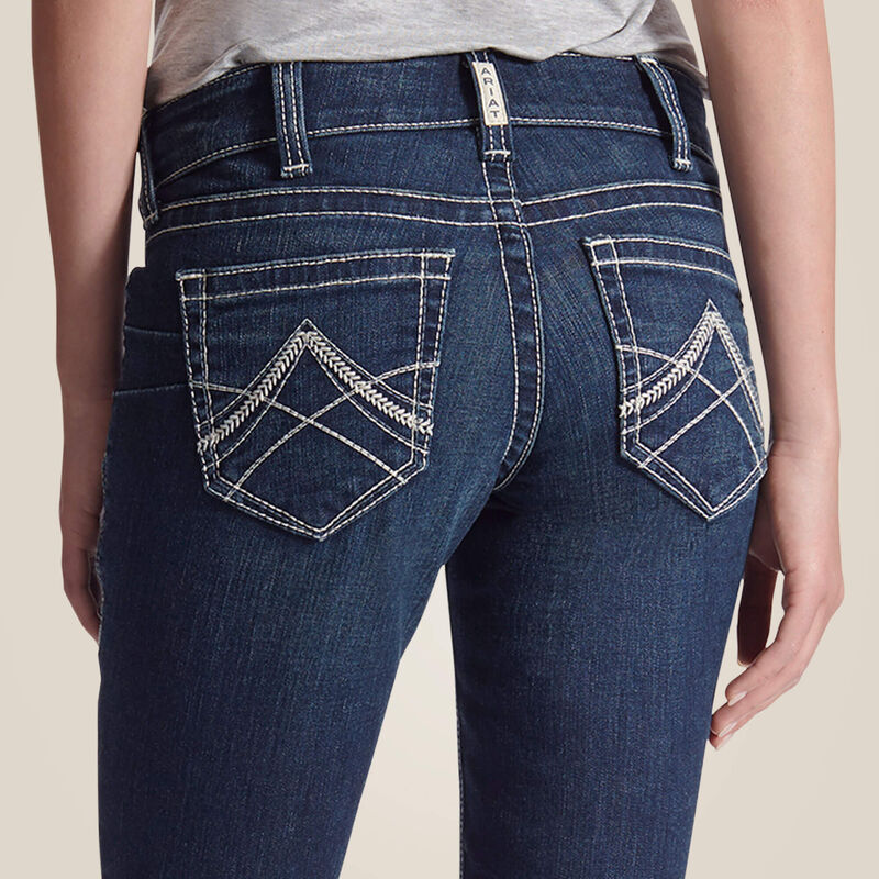 Ariat Women's R.E.A.L. Mid Rise Icon Straight Stackable Jean