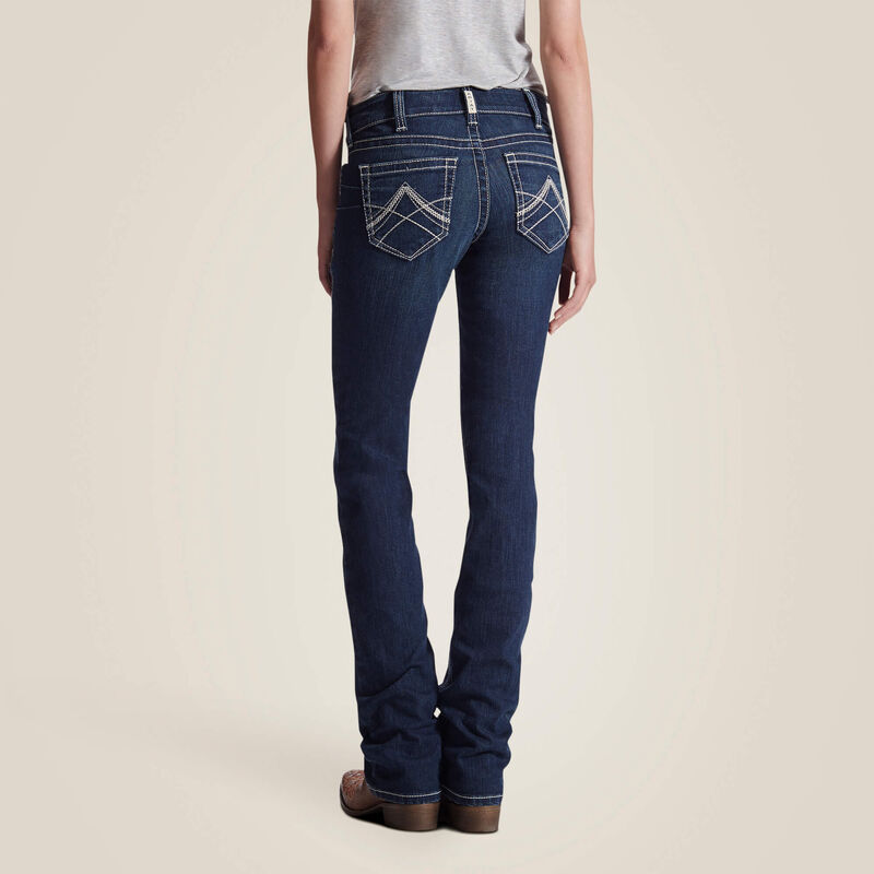 Ariat Women's R.E.A.L. Mid Rise Icon Straight Stackable Jean