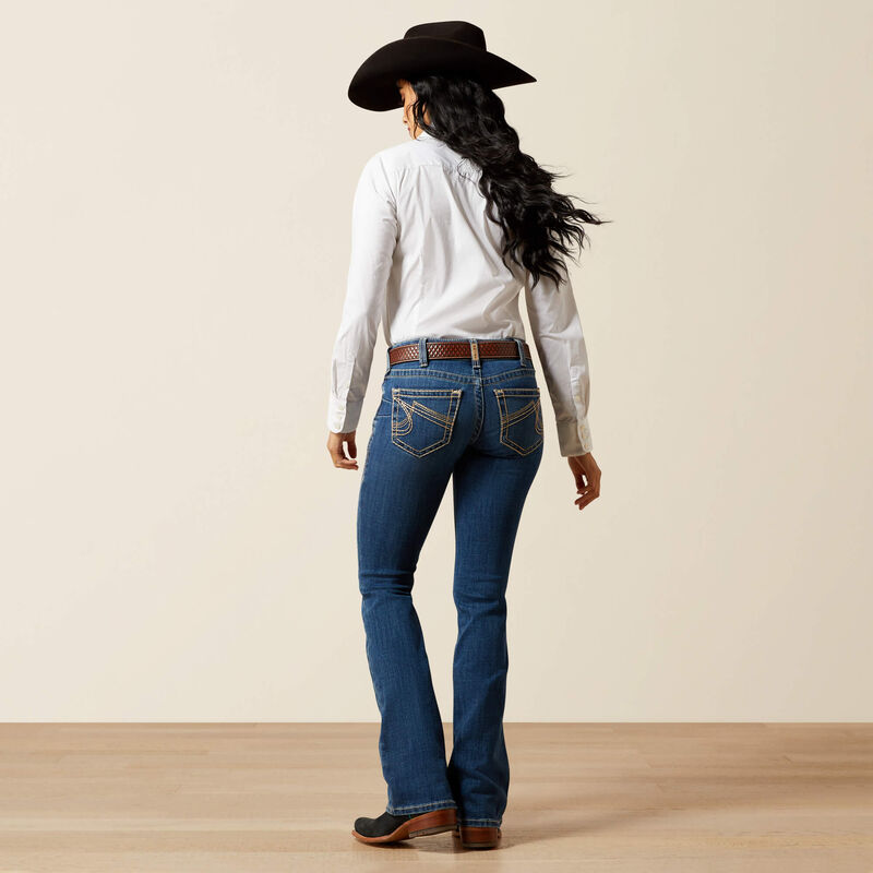 Ariat Women's R.E.A.L. Mid Rise Joanna Boot Cut Jean