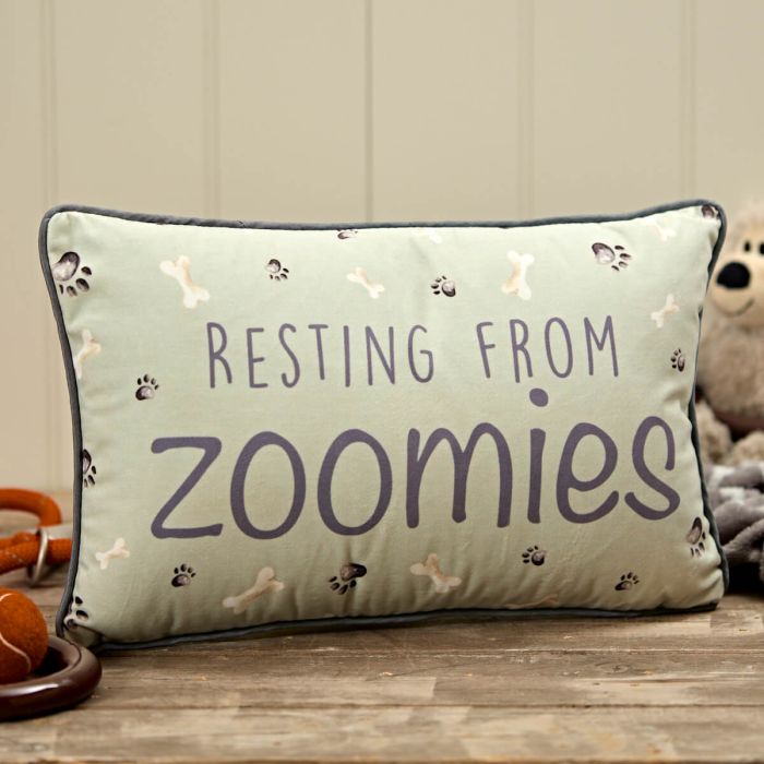 Langs 'Resting from my zoomies' Cushion