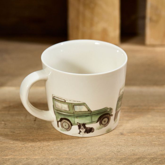 Langs 'I would rather be driving my Landy' Mug Stoneware