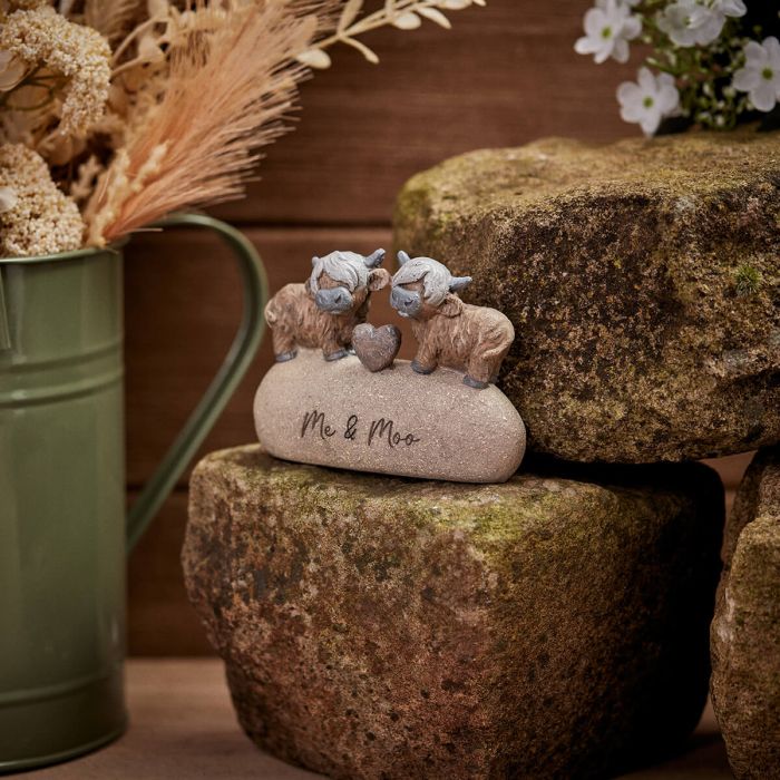 Langs Dougal Highland Cow Couple Ornament 'Me & Moo'