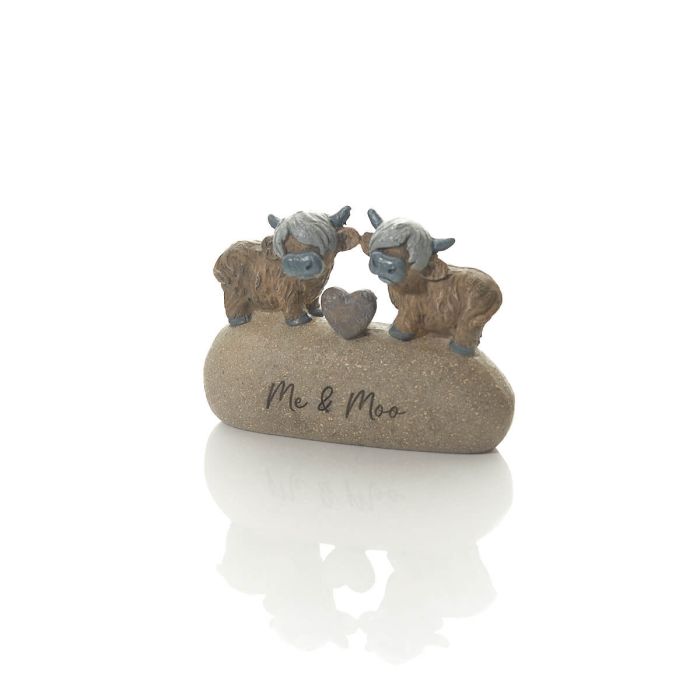 Langs Dougal Highland Cow Couple Ornament 'Me & Moo'