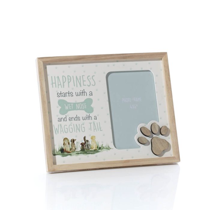 Langs 'Happiness starts with a wet nose' Wood Photo Frame