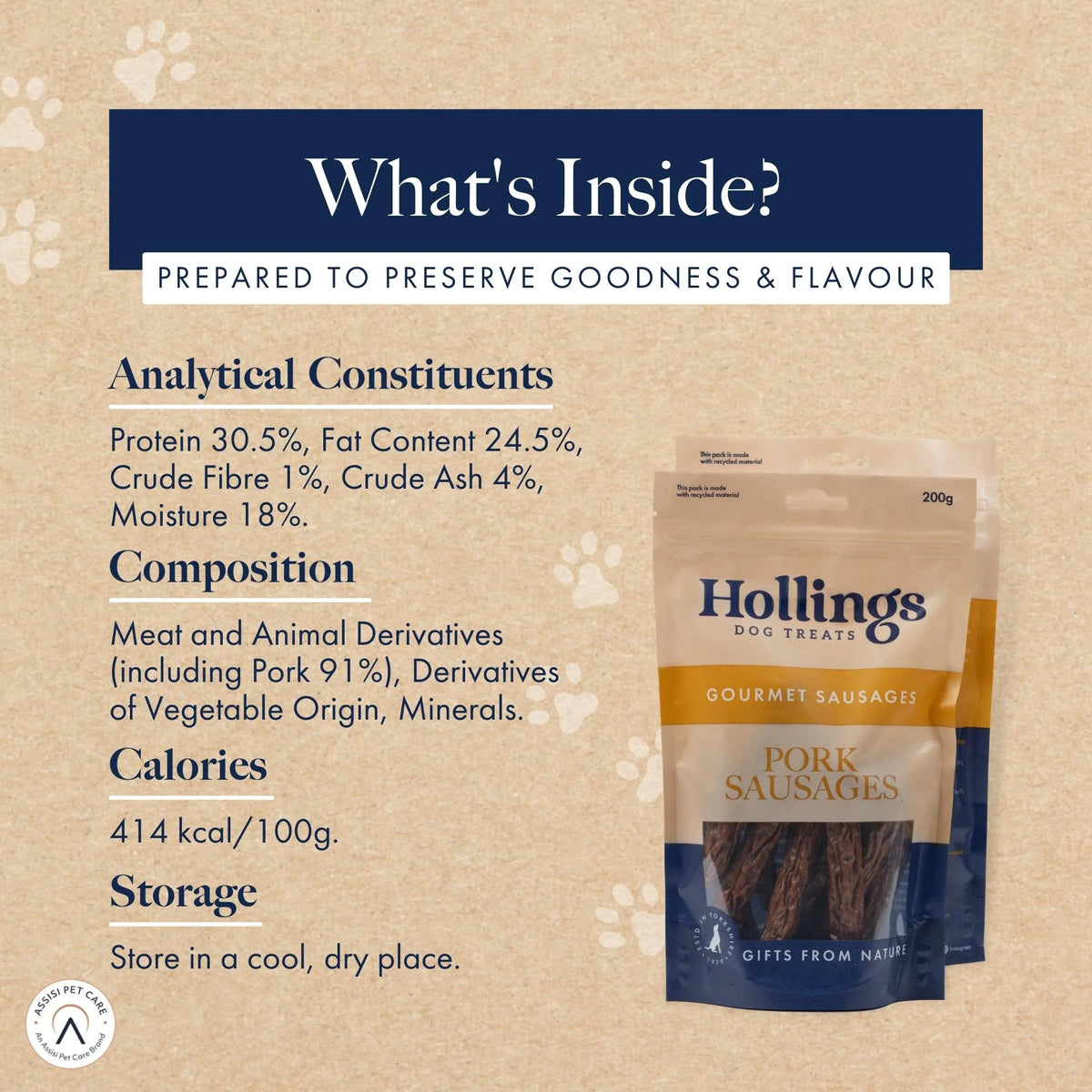Hollings Gourmet Pork Sausages
