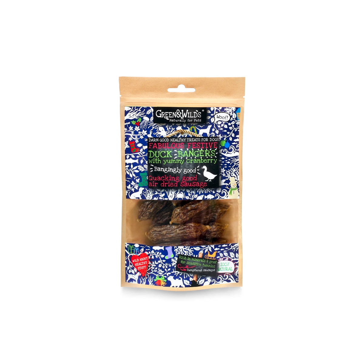 Green & Wild's Duck & Cranberry Christmas Bangers
