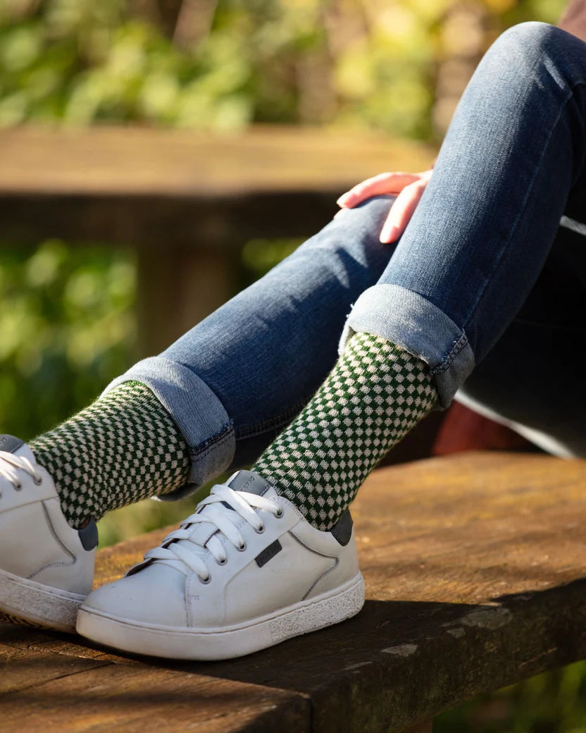 House of Cheviot Lady Gingham Short Socks