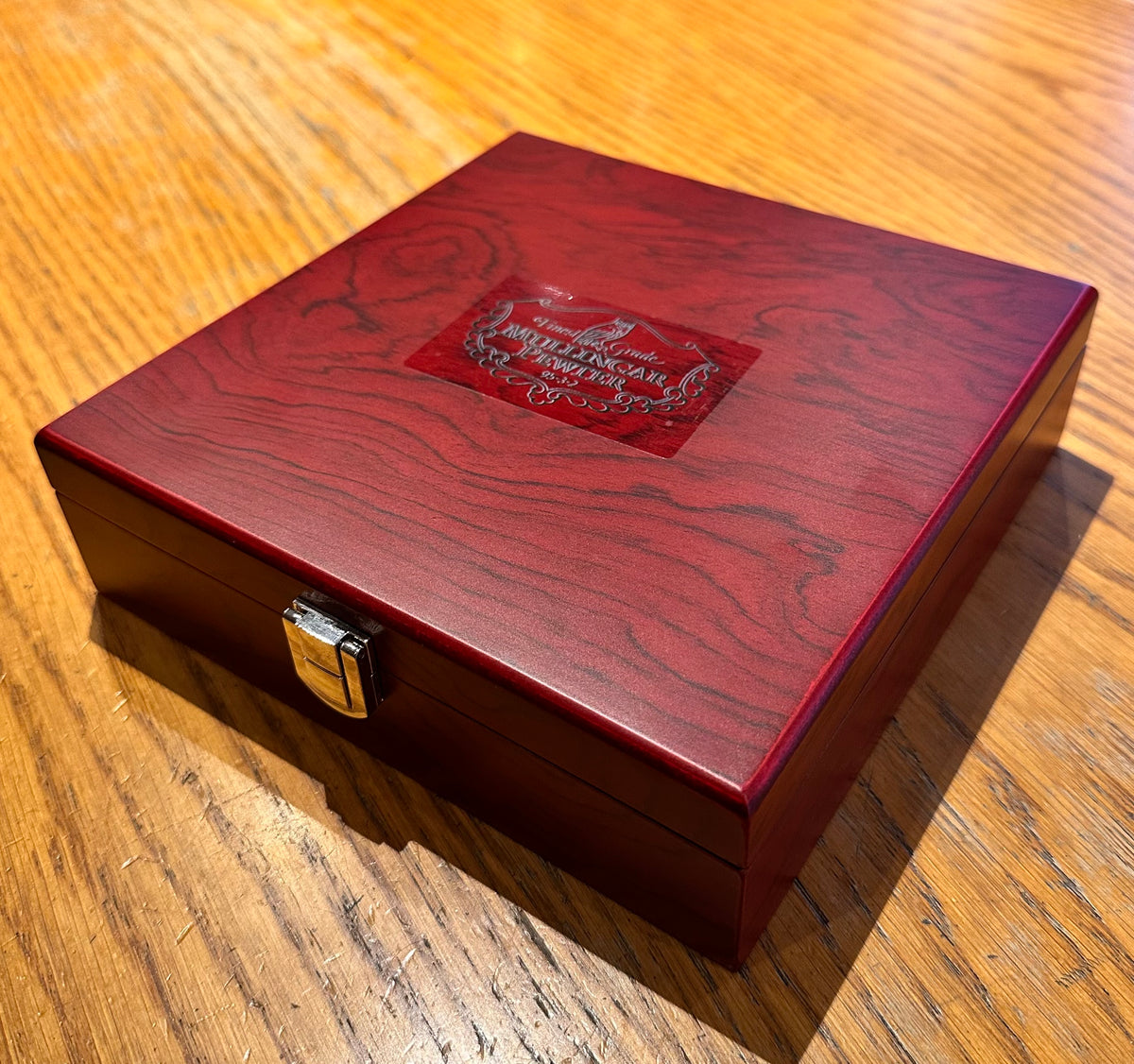 Mullingar Pewter Stainless Steel Hip Flask in Gift Box