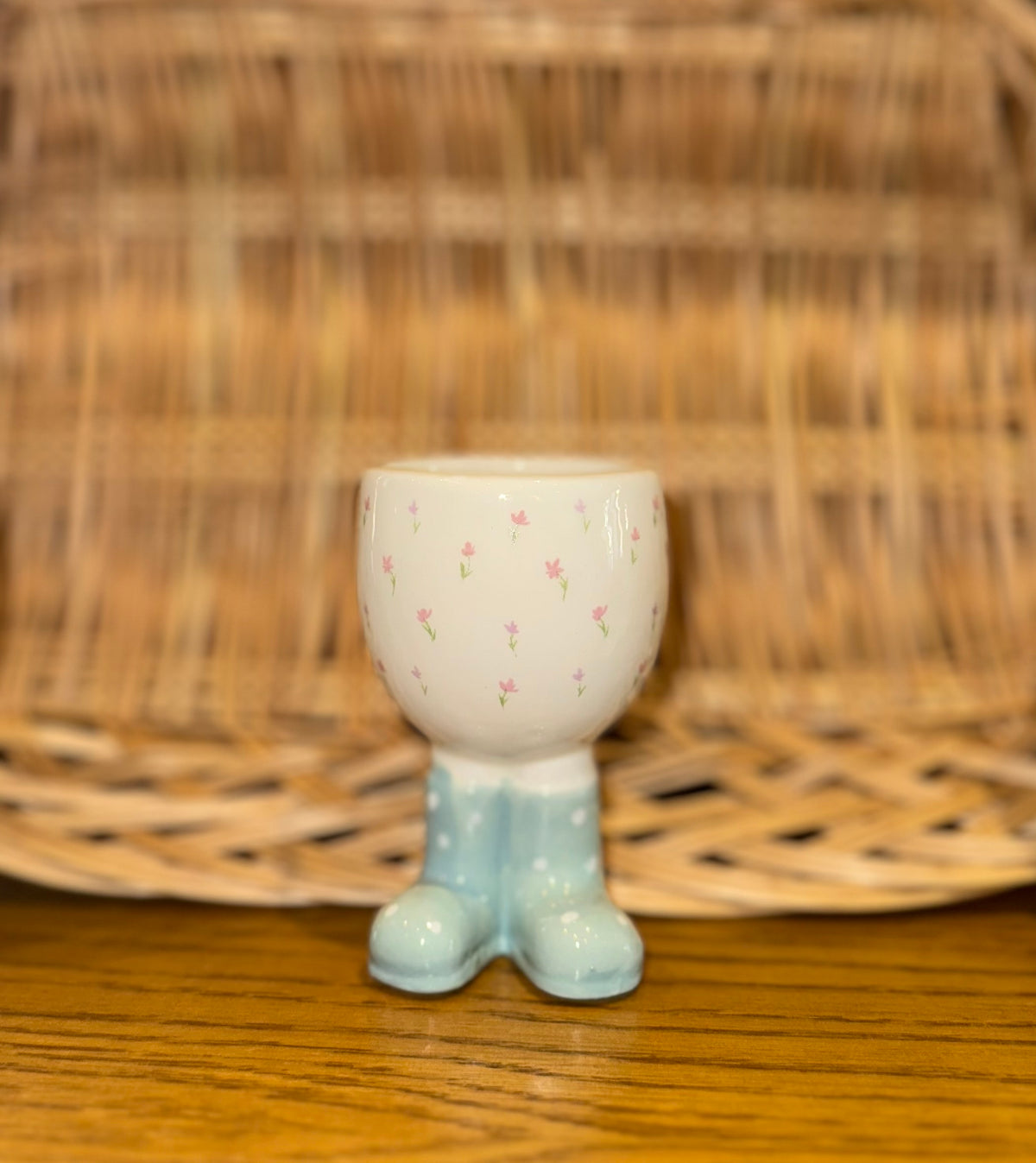 Langs Queen of The Garden Ceramic Welly Boot Egg Cup