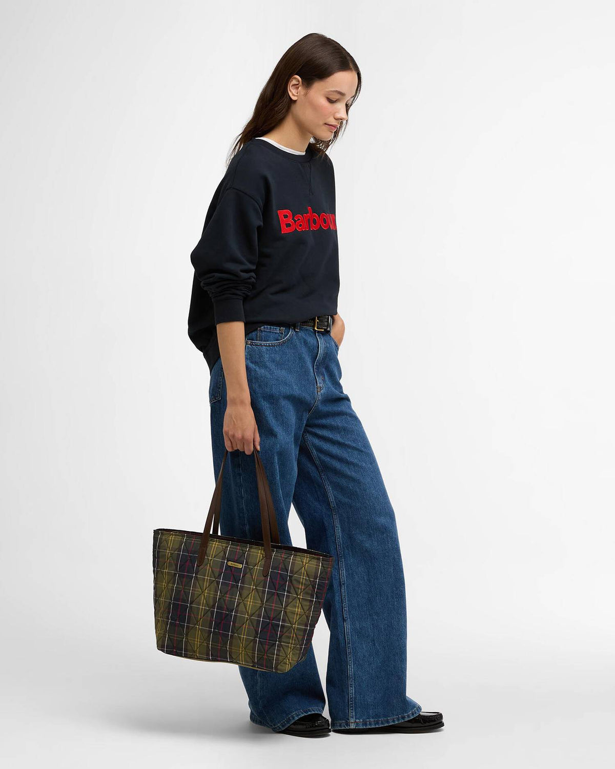 Barbour Wetherham Quilted Tartan Tote Bag