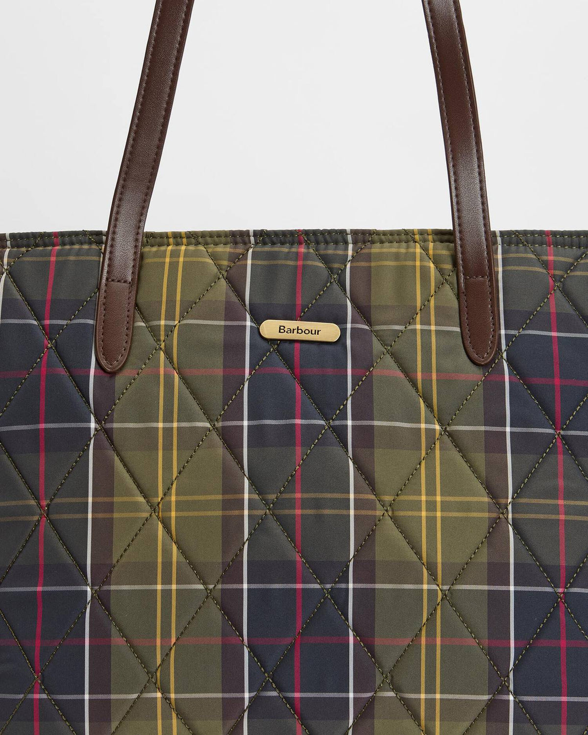 Barbour Wetherham Quilted Tartan Tote Bag