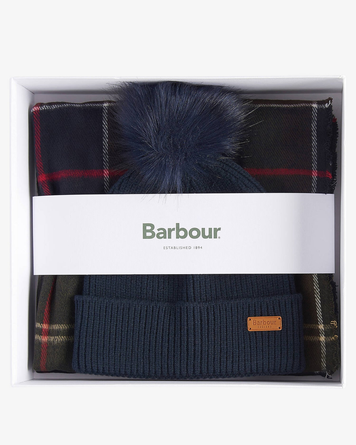 Barbour Dover Beanie & Hailes Scarf Gift Set