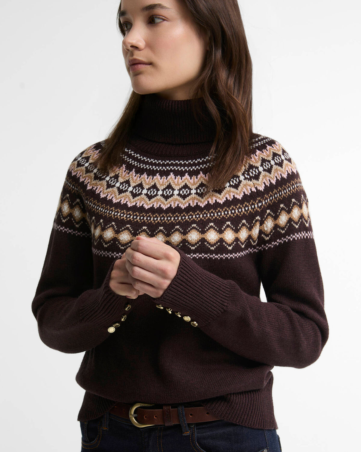 Barbour Women's Darwen Fairisle Rollneck Jumper AW26