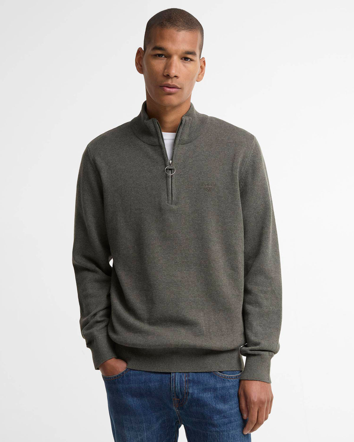 Barbour Men's Cotton Half Zip Jumper