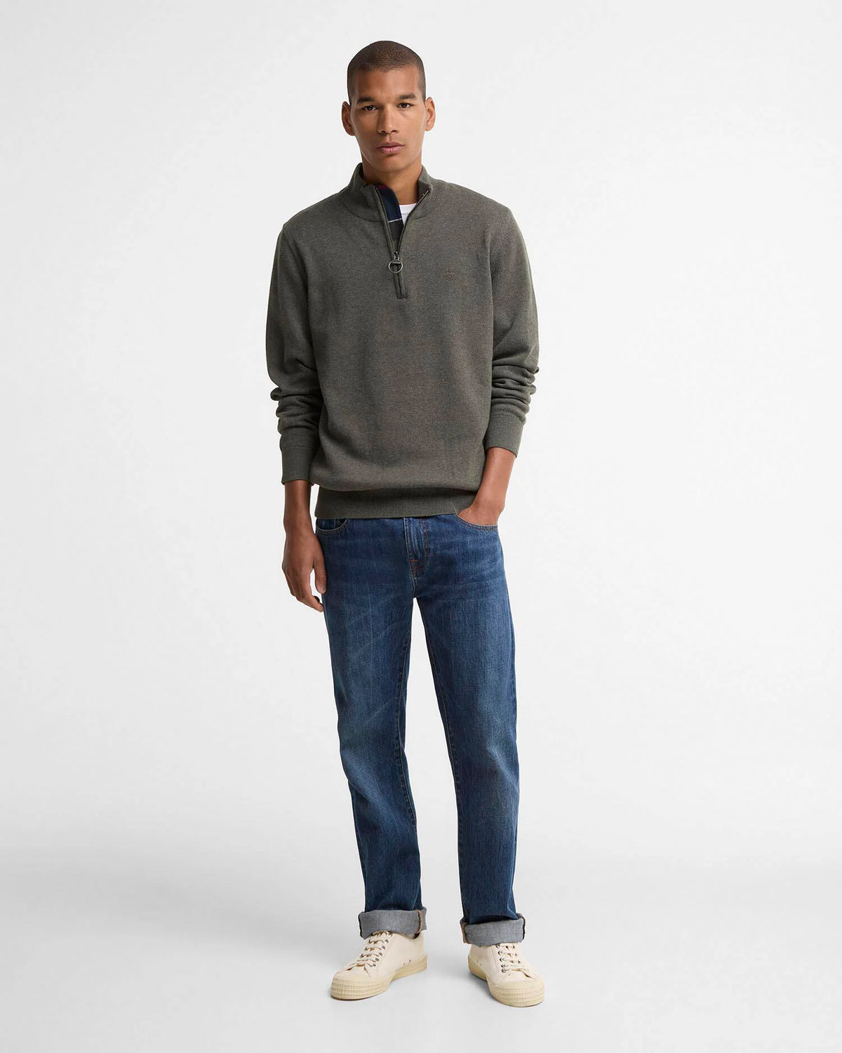 Barbour Men's Cotton Half Zip Jumper