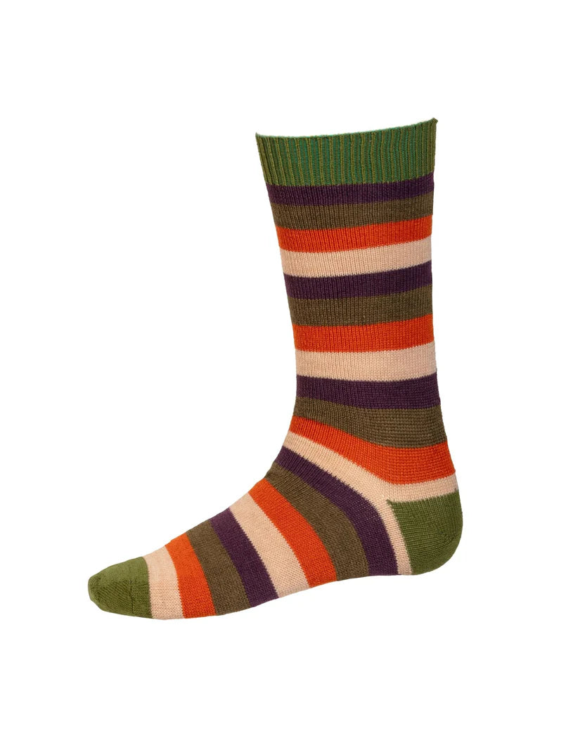 House Of Cheviot Men's Stripy Short Sock