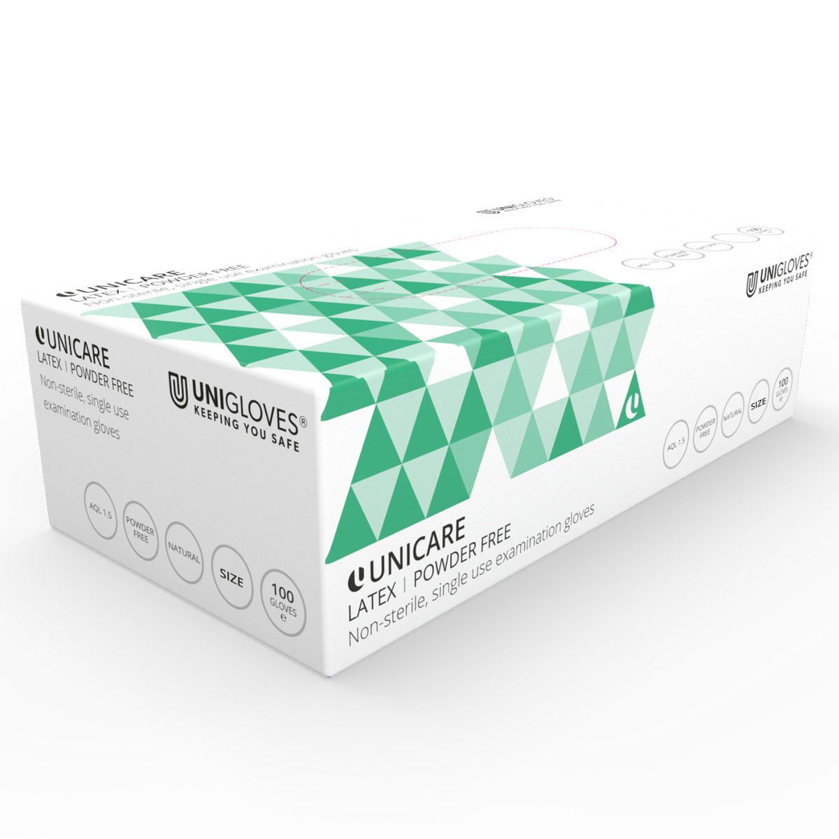 UniGloves UniCare Latex Single Use Gloves