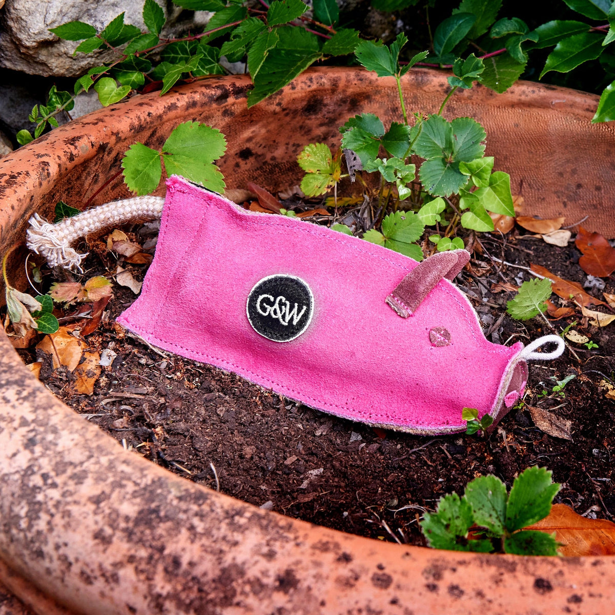 Green & Wild's Peggy The Pig ECO Dog Toy