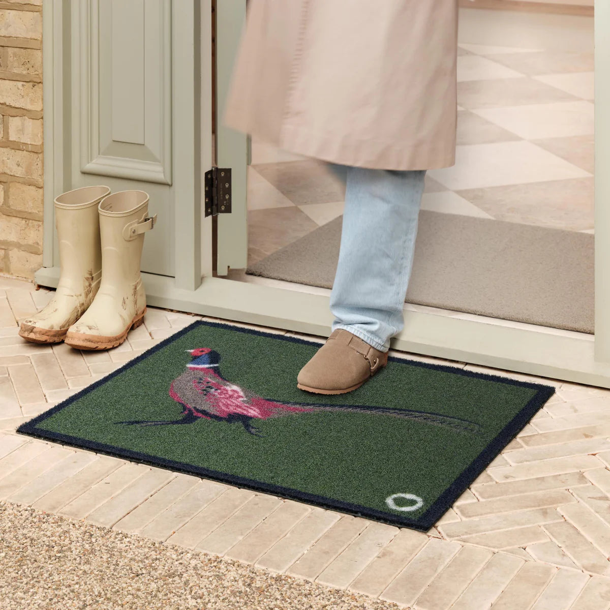 Hug Rug Outdoor Pheasant Green 2 Doormat