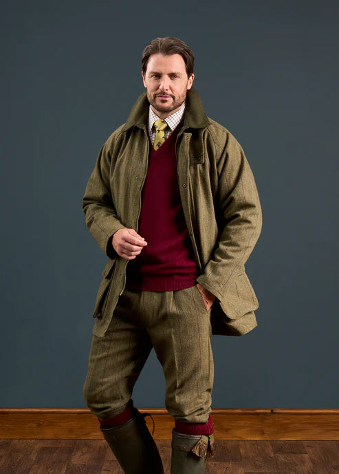 Alan Paine Men's Rutland Waterproof Tweed Shooting Coat