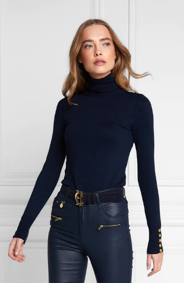 Holland Cooper Buttoned Knit Roll Neck