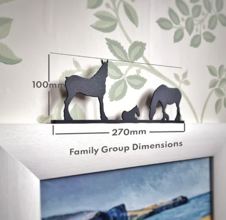 ShadowShapes Clydesdale Family Group