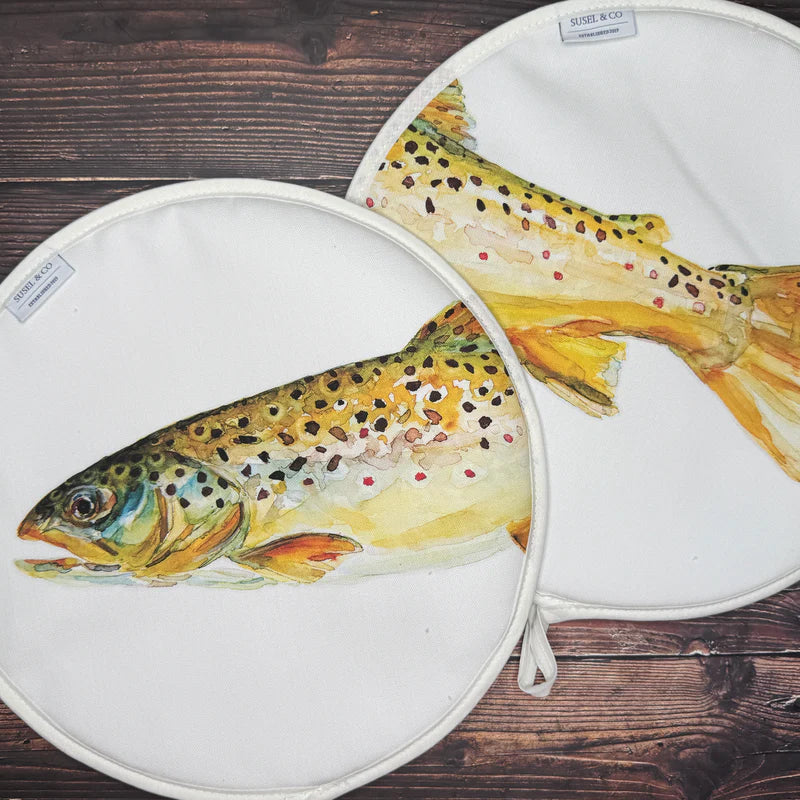 Susel & Co Brown Trout Hob Covers