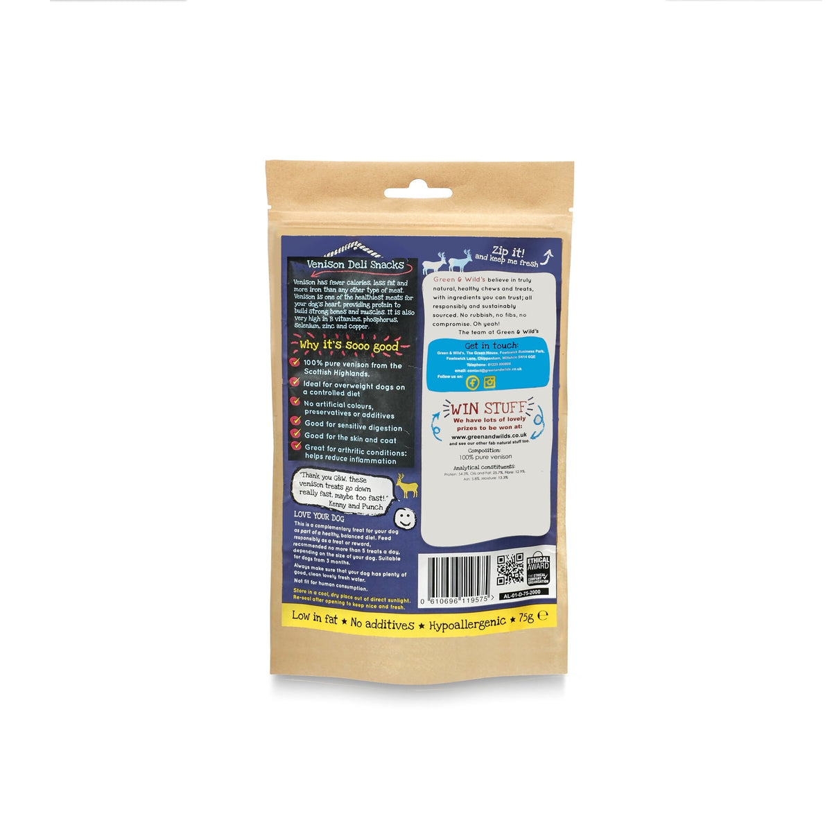 Green & Wild's Venison Deli Snacks
