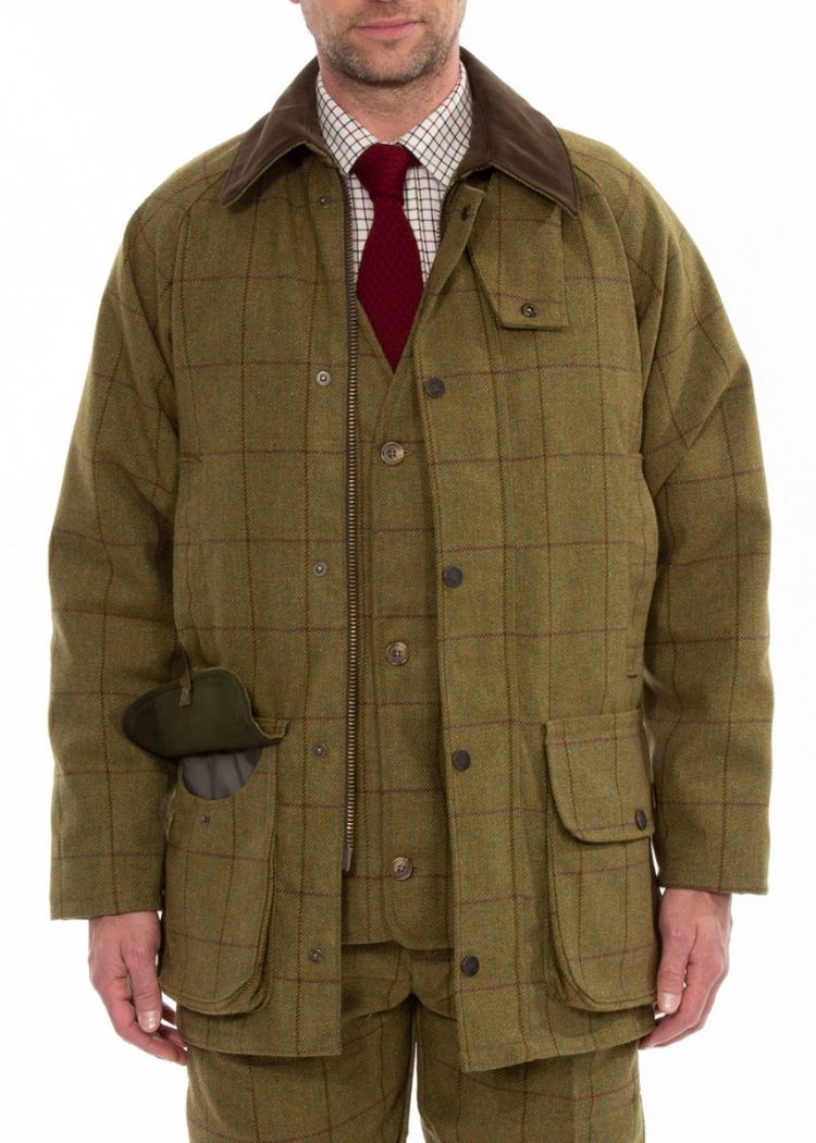 Alan Paine Men's Rutland Waterproof Tweed Shooting Coat - Country Ways