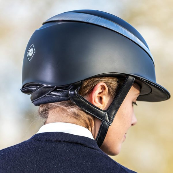 Charles Owen Black Matte Standard Halo Riding Helmet - Country Ways