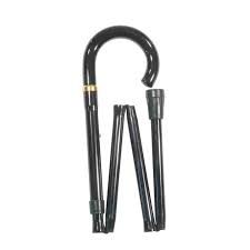 Classic Canes Folding Adjustable Crook - Black - Country Ways