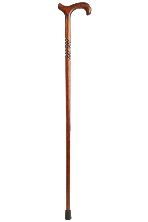 Classic Canes Gents Beech Derby Spiral Cane - Country Ways