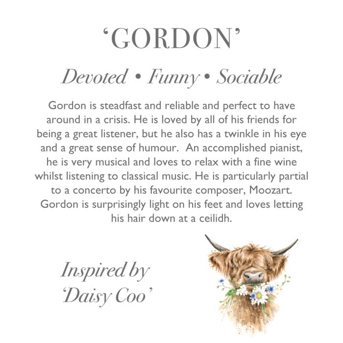 Wrendale 'Gordon' Highland Cow Character Plush