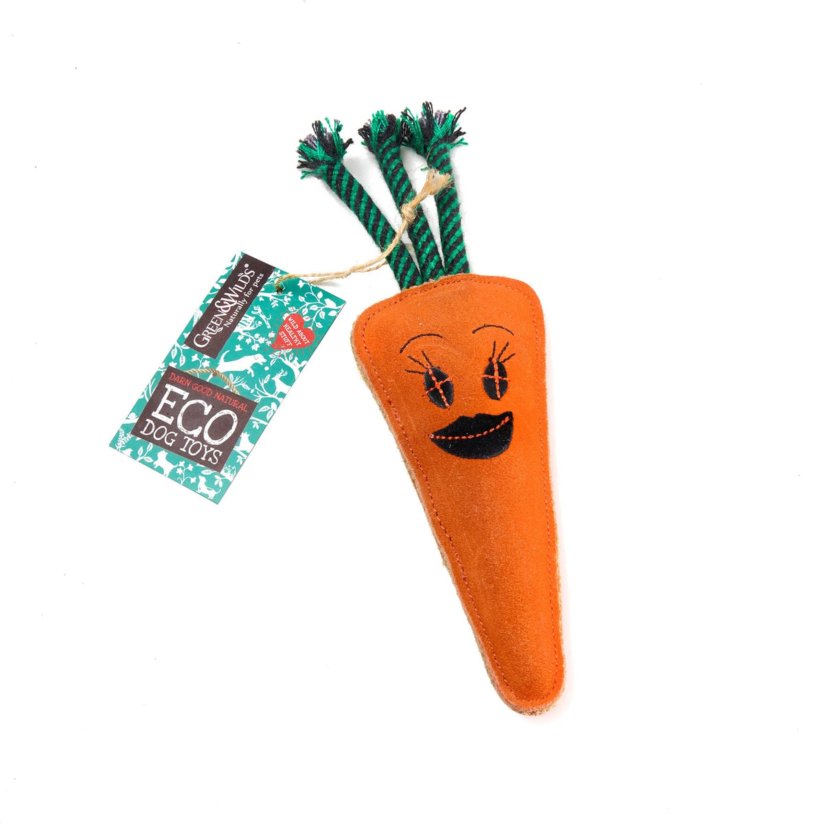 Green & Wild's Candice the Carrot Eco Dog Toy - Country Ways