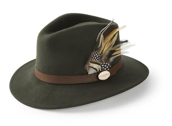 Hicks & Brown Suffolk Fedora Hat (Guinea & Pheasant Feather) - Country Ways