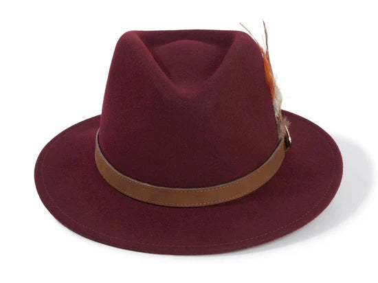 Hicks & Brown Suffolk Fedora Hat (Gamebird Feather)
