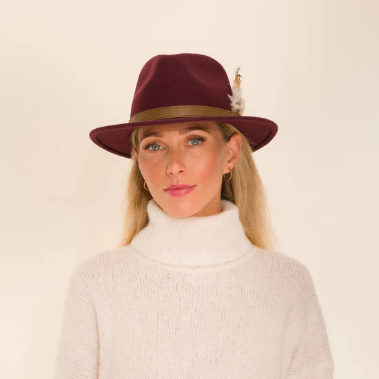 Hicks & Brown Suffolk Fedora Hat (Gamebird Feather)