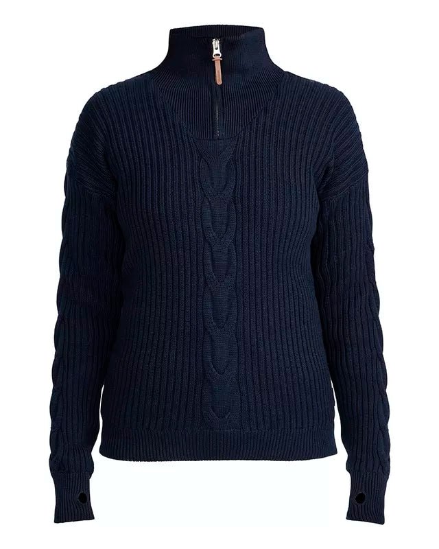 Holebrook Sweden Women's Valborg Knitted Windproof T - Neck Sweater - Country Ways