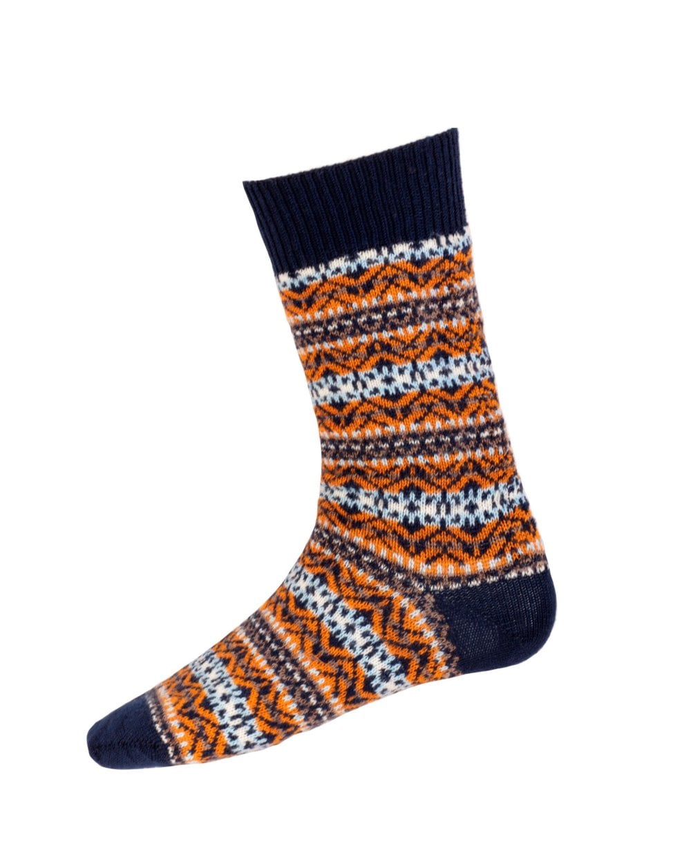 House of Cheviot Men's Fairisle Short Sock