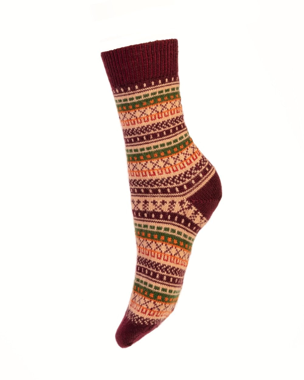 House of Cheviot Lady Fairisle Short Sock