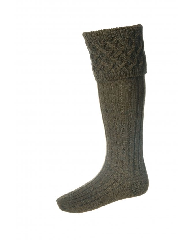 House Of Cheviot Men's Rannoch Sock Spruce - Country Ways
