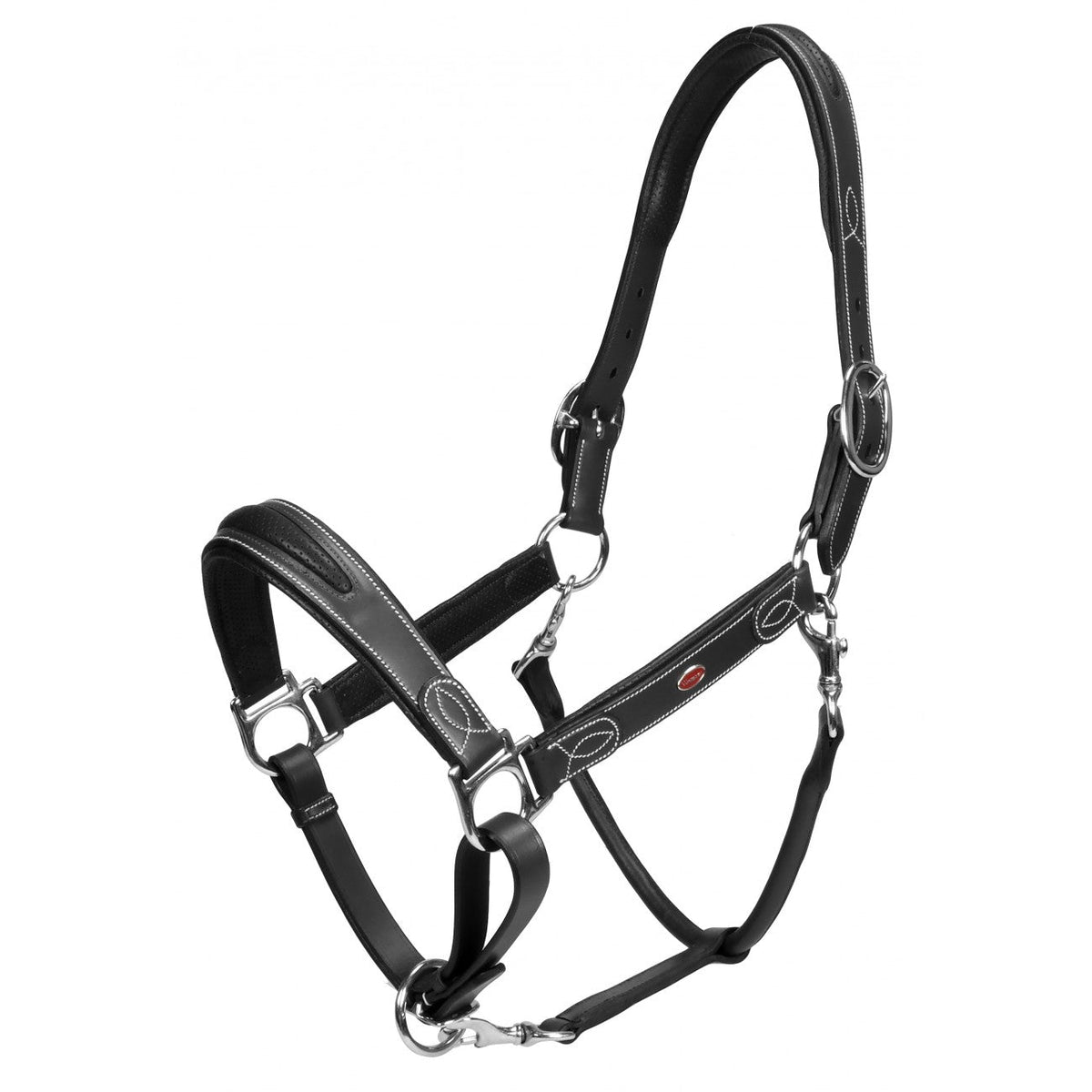 Briglia In Cuoio Con Redini In Cuoio E Frontalino Con Brillanti Neri Modello Grace Full Nero 86515477