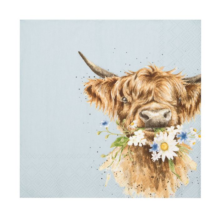 Wrendale 'Daisy Cow' Highland Cow Lunch Napkins