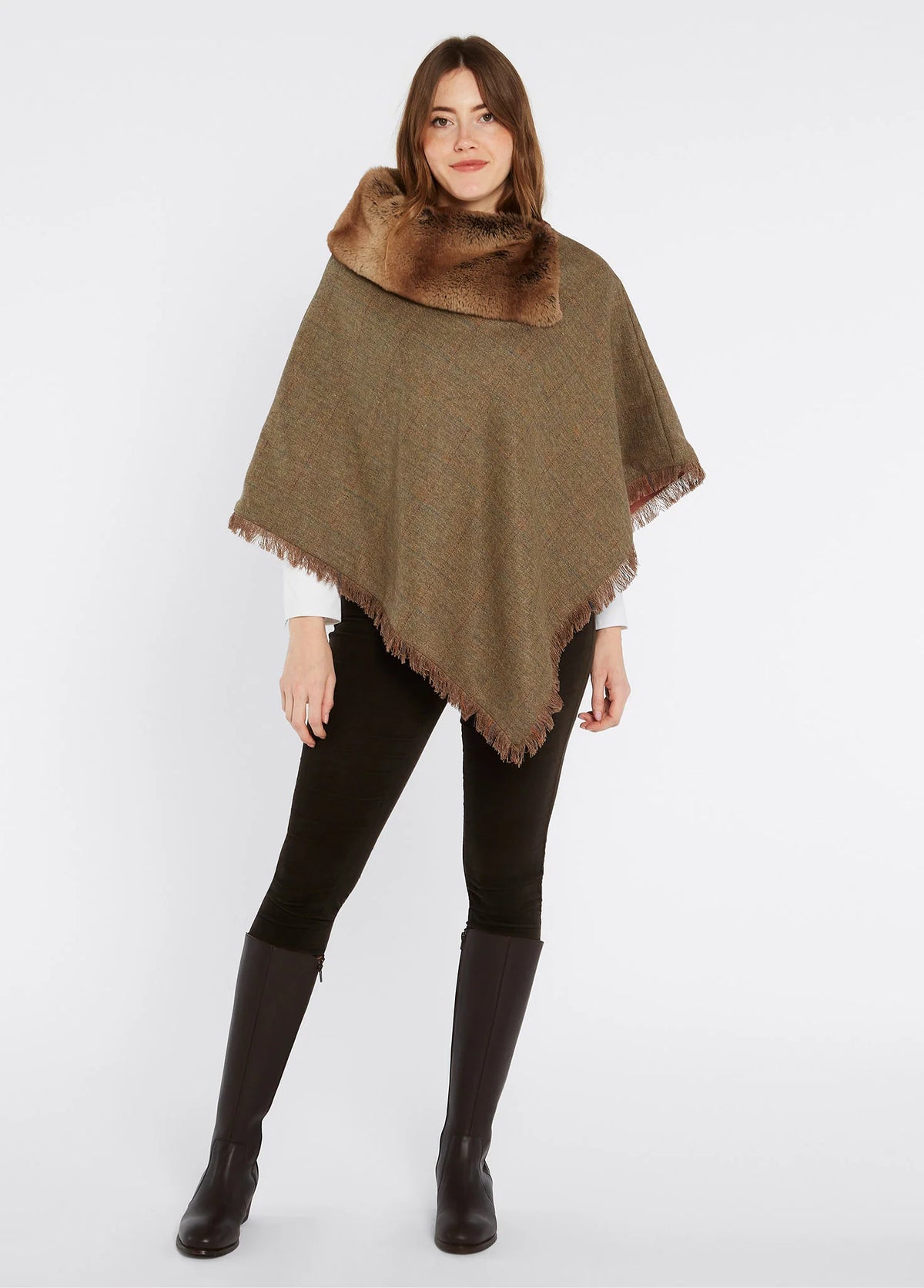 Dubarry Women's Silverfir Tweed Poncho