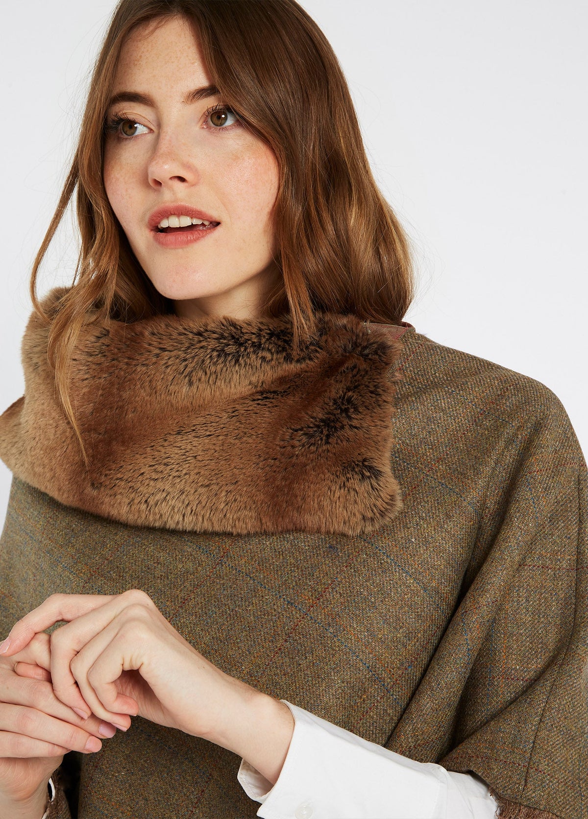 Dubarry Women's Silverfir Tweed Poncho
