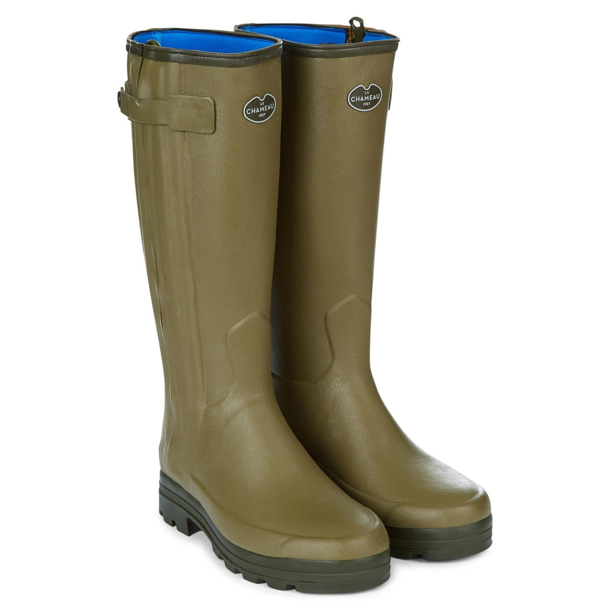 Le Chameau Men's Chasseur Neoprene Lined Full Zip Wellington Boots - Country Ways