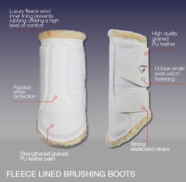 LeMieux Fleece Brushing Boots Black/Black - Country Ways