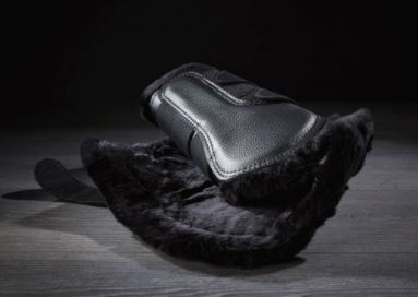 LeMieux Fleece Brushing Boots Black/Black - Country Ways